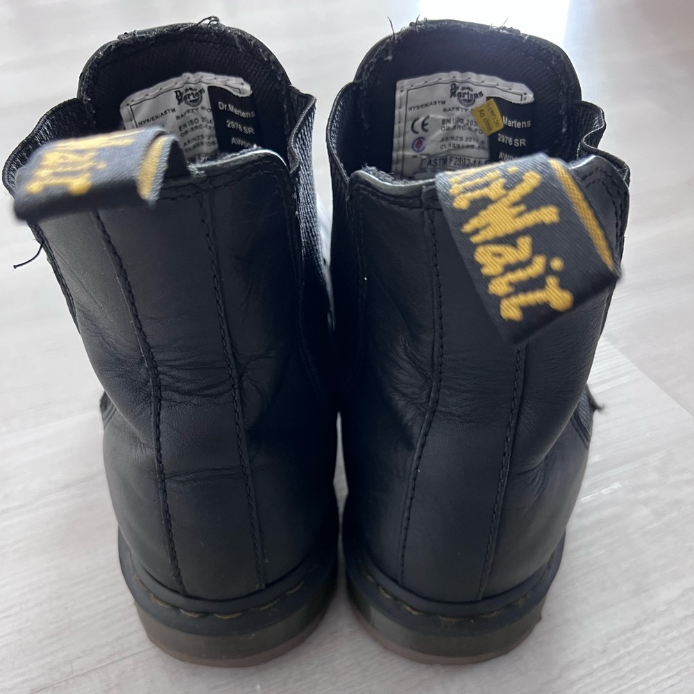 Dr. Martens Black Leather Ankle Chelsea Boots - Picture 4 of 6